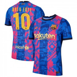 FC Barcelona Dresy Fotbal Ansu Fati 10 Alternativní 2021-2022 Krátký Rukáv