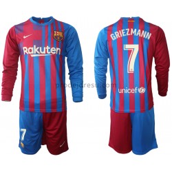 FC Barcelona Dresy Fotbal Antoine Griezmann 7 Dětský Domácí 2021-2022 Dlouhý Rukáv