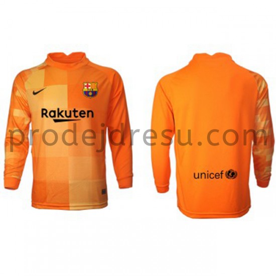 FC Barcelona Dresy Fotbal Brankářské Domácí 2021-2022 Dlouhý Rukáv