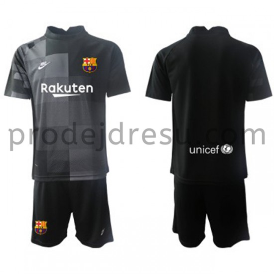 FC Barcelona Dresy Fotbal Brankářské Dětský Venkovní 2021-2022 Krátký Rukáv