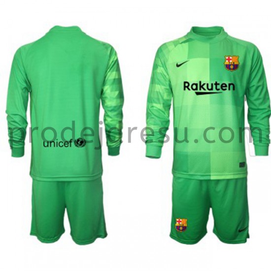 FC Barcelona Dresy Fotbal Brankářské Dětský Alternativní 2021-2022 Dlouhý Rukáv