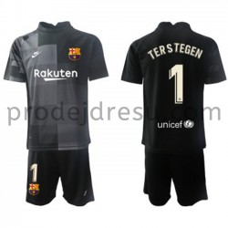 FC Barcelona Dresy Fotbal Brankářské Ter Stegen 1 Dětský Venkovní 2021-2022 Krátký Rukáv