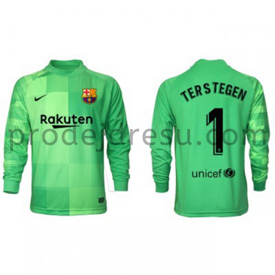 FC Barcelona Dresy Fotbal Brankářské Ter Stegen 1 Alternativní 2021-2022 Dlouhý Rukáv