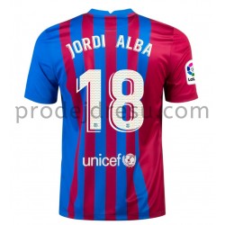 FC Barcelona Dresy Fotbal Jordi Alba 18 Domácí 2021-2022 Krátký Rukáv