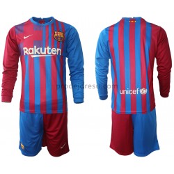 FC Barcelona Dresy Fotbal Dětský Domácí 2021-2022 Dlouhý Rukáv
