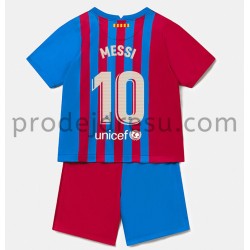 FC Barcelona Dresy Fotbal Lionel Messi 10 Dětský Domácí 2021-2022 Krátký Rukáv