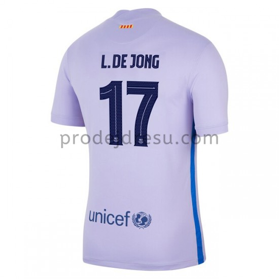 FC Barcelona Dresy Fotbal Luke De Jong 17 Venkovní 2021-2022 Krátký Rukáv