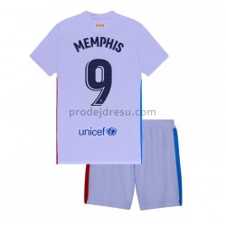 FC Barcelona Dresy Fotbal Memphis Depay 9 Dětský Venkovní 2021-2022 Krátký Rukáv