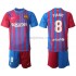 FC Barcelona Dresy Fotbal Miralem Pjanic 8 Dětský Domácí 2021-2022 Krátký Rukáv