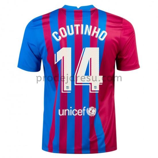 FC Barcelona Dresy Fotbal Philippe Coutinho 14 Domácí 2021-2022 Krátký Rukáv