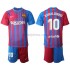 FC Barcelona Dresy Fotbal Ronaldinho 10 Dětský Domácí 2021-2022 Krátký Rukáv
