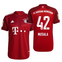 FC Bayern Mnichov Dresy Fotbal Jamal Musiala 42 Domácí 2021-2022 Krátký Rukáv