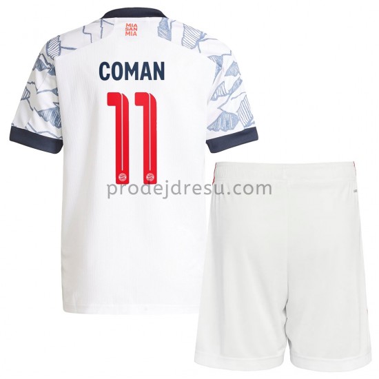 FC Bayern Mnichov Dresy Fotbal Kingsley Coman 11 Dětský Alternativní 2021-2022 Krátký Rukáv