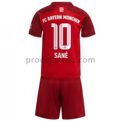 FC Bayern Mnichov Dresy Fotbal Leroy Sane 10 Dětský Domácí 2021-2022 Krátký Rukáv