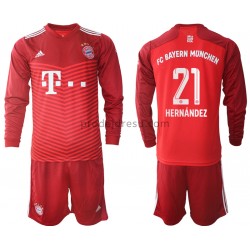 FC Bayern Mnichov Dresy Fotbal Lucas Hernandez 21 Dětský Domácí 2021-2022 Dlouhý Rukáv