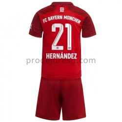 FC Bayern Mnichov Dresy Fotbal Lucas Hernandez 21 Dětský Domácí 2021-2022 Krátký Rukáv