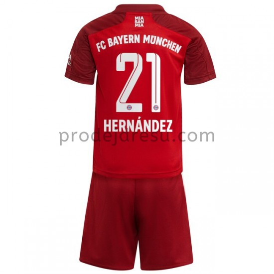 FC Bayern Mnichov Dresy Fotbal Lucas Hernandez 21 Dětský Domácí 2021-2022 Krátký Rukáv