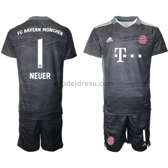 FC Bayern Mnichov Dresy Fotbal Manuel Neuer 1 Brankářské Dětský Venkovní 2021-2022 Krátký Rukáv