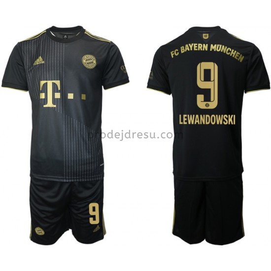 FC Bayern Mnichov Dresy Fotbal Robert Lewandowski 9 Dětský Venkovní 2021-2022 Krátký Rukáv