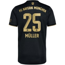 FC Bayern Mnichov Dresy Fotbal Thomas Muller 25 Venkovní 2021-2022 Krátký Rukáv
