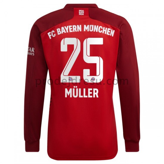 FC Bayern Mnichov Dresy Fotbal Thomas Muller 25 Domácí 2021-2022 Dlouhý Rukáv
