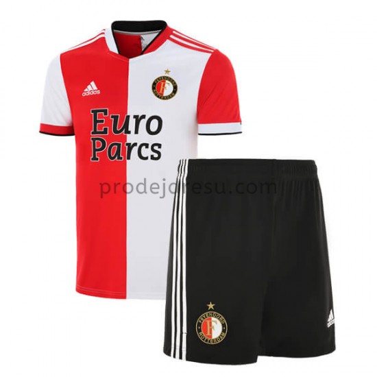Feyenoord Rotterdam Dresy Fotbal Dětský Domácí 2021-2022 Krátký Rukáv