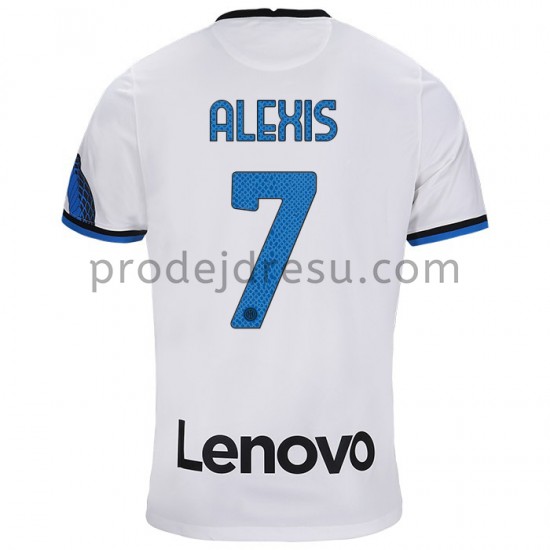 Inter Milán Dresy Fotbal Dresy Fotbal Alexis Sanchez 7 Venkovní 2021-2022 Krátký Rukáv