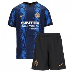 Inter Milán Dresy Fotbal Dresy Fotbal Dětský Domácí 2021-2022 Krátký Rukáv