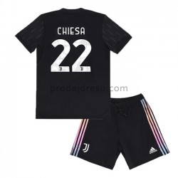 Juventus Dresy Fotbal Federico Chiesa 22 Dětský Venkovní 2021-2022 Krátký Rukáv