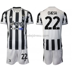 Juventus Dresy Fotbal Federico Chiesa 22 Dětský Domácí 2021-2022 Krátký Rukáv