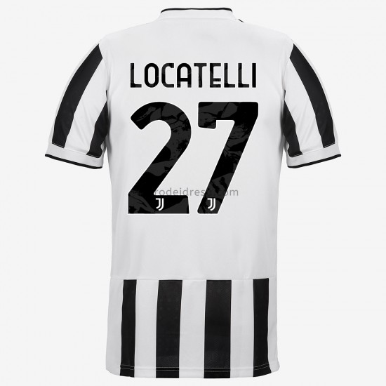Juventus Dresy Fotbal Manuel Locatelli 27 Domácí 2021-2022 Krátký Rukáv