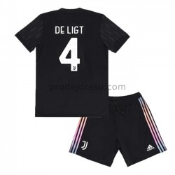 Juventus Dresy Fotbal Matthijs de Ligt 4 Dětský Venkovní 2021-2022 Krátký Rukáv