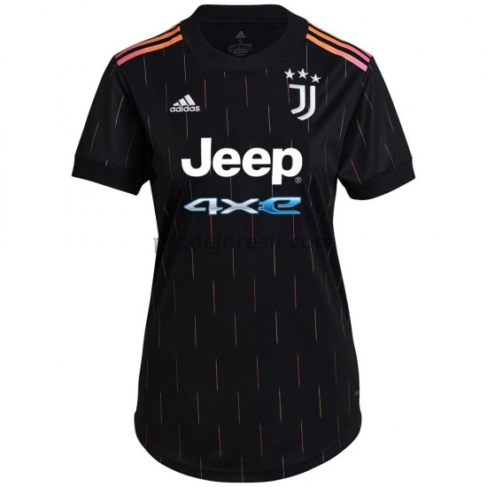 Juventus Dresy Fotbal Žena Venkovní 2021-2022 Krátký Rukáv