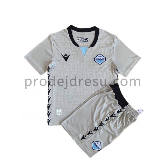 Lazio Řím Dresy Fotbal Brankářské Dětský Domácí 2021-2022 Krátký Rukáv