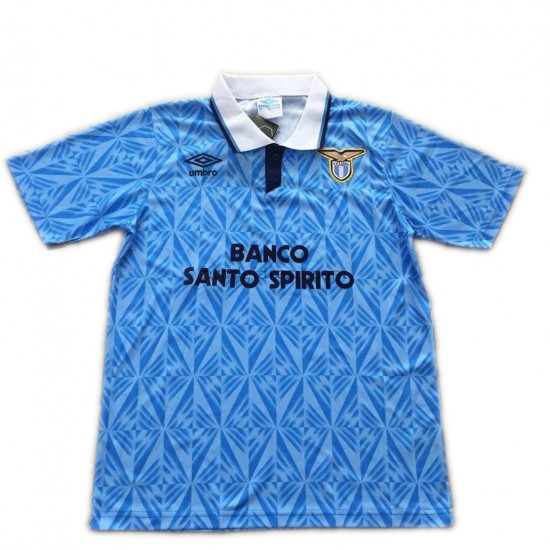 Lazio Řím Dresy Fotbal Retro Domácí 1991 Krátký Rukáv