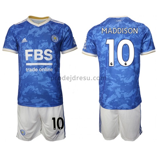 Leicester City Dresy Fotbal James Maddison 10 Dětský Domácí 2021-2022 Krátký Rukáv