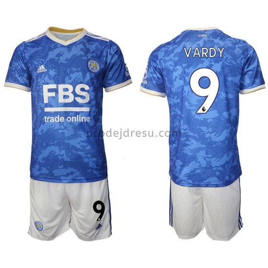 Leicester City Dresy Fotbal Jamie Vardy 9 Dětský Domácí 2021-2022 Krátký Rukáv