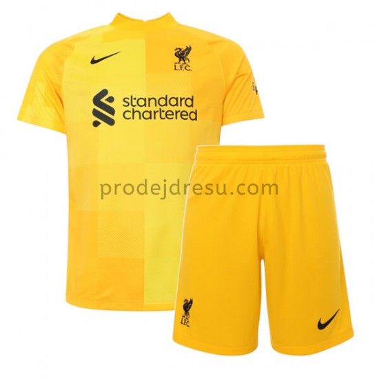 Liverpool Dresy Fotbal Brankářské Dětský Venkovní 2021-2022 Krátký Rukáv