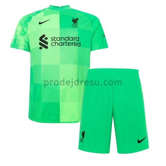 Liverpool Dresy Fotbal Brankářské Dětský Domácí 2021-2022 Krátký Rukáv