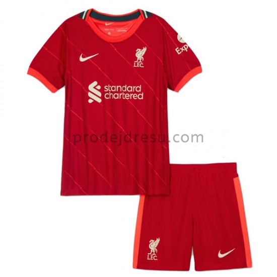 Liverpool Dresy Fotbal Dětský Domácí 2021-2022 Krátký Rukáv