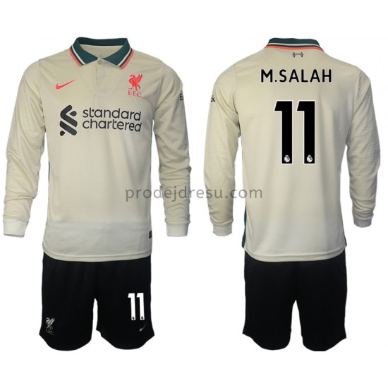 Liverpool Dresy Fotbal M.Salah 11 Dětský Venkovní 2021-2022 Dlouhý Rukáv