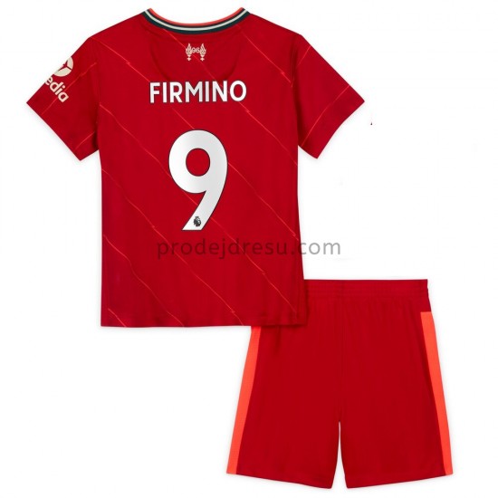 Liverpool Dresy Fotbal Roberto Firmino 9 Dětský Domácí 2021-2022 Krátký Rukáv