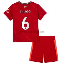 Liverpool Dresy Fotbal Thiago Alcantara 6 Dětský Domácí 2021-2022 Krátký Rukáv