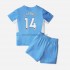 Manchester City Dresy Fotbal Aymeric Laporte 14 Dětský Domácí 2021-2022 Krátký Rukáv