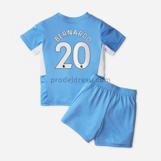 Manchester City Dresy Fotbal Bernardo Silva 20 Dětský Domácí 2021-2022 Krátký Rukáv
