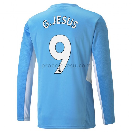 Manchester City Dresy Fotbal Gabriel Jesus 9 Domácí 2021-2022 Dlouhý Rukáv