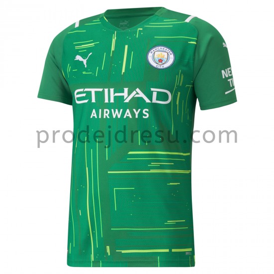 Manchester City Dresy Fotbal Brankářské Venkovní 2021-2022 Krátký Rukáv