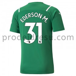 Manchester City Dresy Fotbal Brankářské Ederson 31 Venkovní 2021-2022 Krátký Rukáv