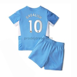 Manchester City Dresy Fotbal Jack Grealish 10 Dětský Domácí 2021-2022 Krátký Rukáv