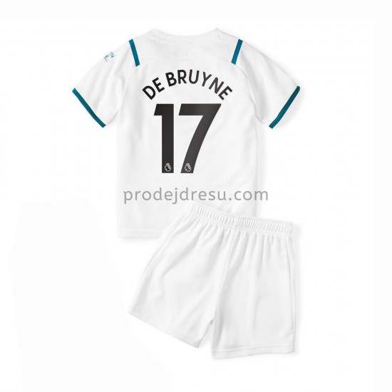 Manchester City Dresy Fotbal Kevin De Bruyne 17 Dětský Venkovní 2021-2022 Krátký Rukáv
